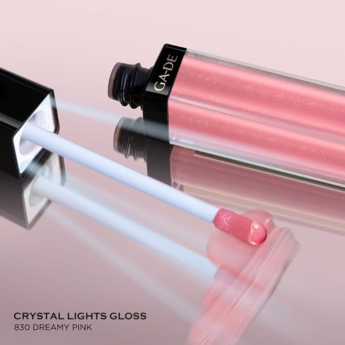 GA-DE Crystal Lights Lip Gloss, 503 - Enriched with Light-Reflecting Crystal Pearls - Smooth, Silky, Rich Color - Moisturizes and Adds Shine - 0.2 oz