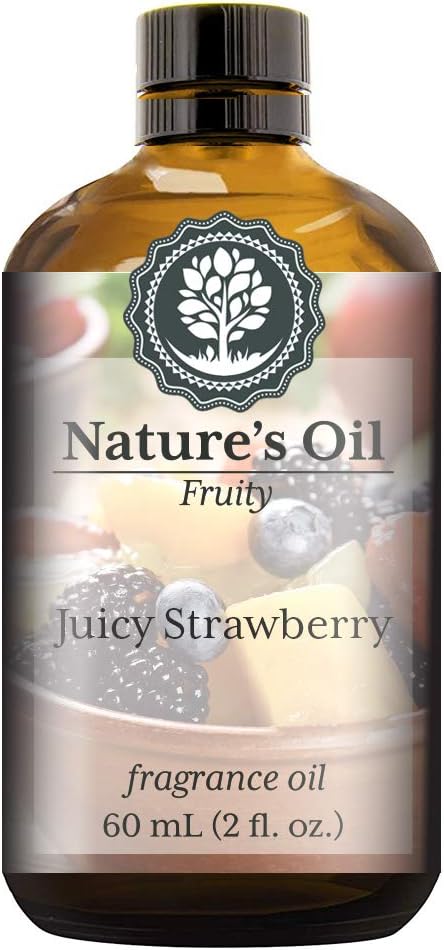 Juicy Strawberry Fragrance Oil (60ml) For Diffusers, Soap Making, Candles, Lotion, Home Scents, Linen Spray, Bath Bombs, Slime