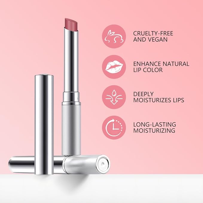 Pink Honey Tinted Lip Stain Lip Balm Lip Gloss Lipstick, Sheer Hydrating Lip Stains Tint, Moisturizing Lip Color for All Skin Tones, Nourishing Lip Balm with a Hint of Natural Black Cherry