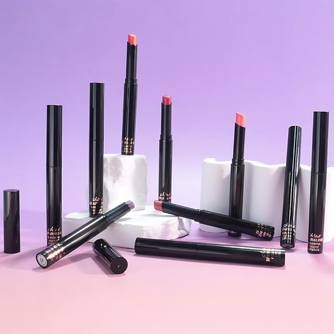 Mauve Rose Metallic Lipstick for Women,Lightweight Comfortable Non-Drying Shimmer Frosted Lipstick,Glitter Lip Gloss Stain Long Lasting Waterproof Smudge Proof 24 Hour Full Coverage Lip Makeup,Vegan