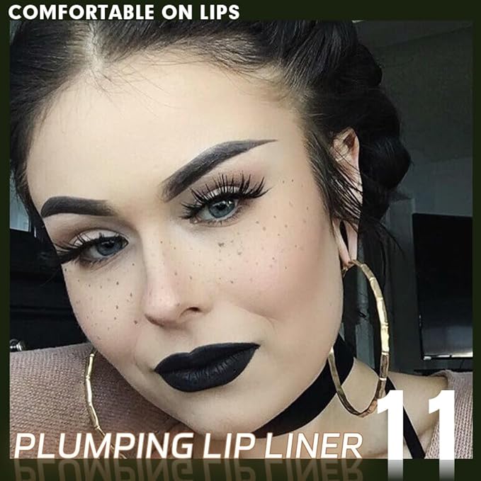 SUAKE Plump Matt Lipstick Lipliner Pencil Pack,Waterproof Crayon with Silicone Smudger for Define Contours & Sculpting Lip, Longwear Moisture Smooth Creamy Formula for Lip Makeup-11 Deep Green