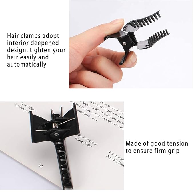 Ondder Hair Clips for Styling and Coloring - Butterfly Clamps, Claw Clips, Hair Accessories for Professionals and Women