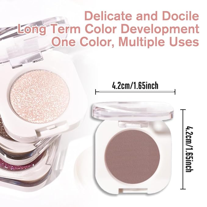 Single Matte Eye Shadow Palette Makeup, Light Cocoa Matte Eyeshadow For Mature Women, Monochrome Eye Shadow Makeup, Pigmented Waterproof Sombras Para Ojos, Vegan, Talc, Paraben & Cruelty Free, 18