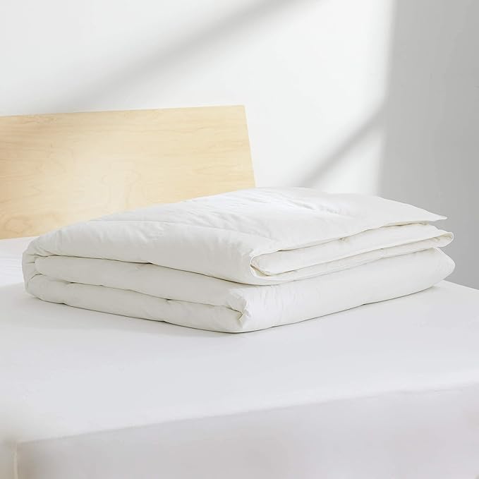 Brooklinen Ultra Warm Luxury Down Comforter, 100% Natural Canadian Duck Down Duvet Insert - 750 Fill Power, Baffle Box Construction, 100% Cotton Shell, Twin/Twin XL Size Comforter