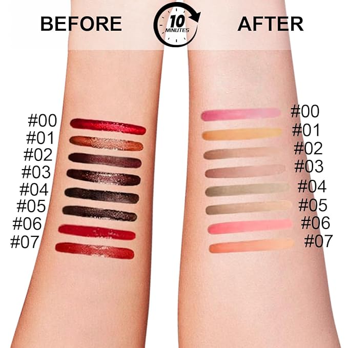 3 Colors Peel Off Lip Liner with Tweezer Kit, Rich Color Matte Finish Lip Tint Stains Makeup Set for Women, Long Lasting, Waterproof, Smudge Proof, For All Skin Types (#1, #3, #5)