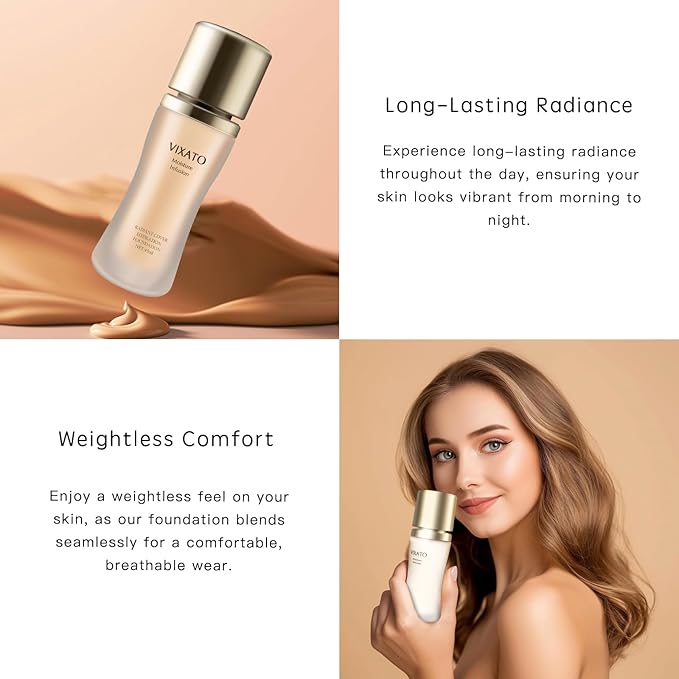Foundation Concealer, 2025 New Full Coverage Moisturizer Liquid Age-Defying Foundations, Hydration Natural Finish & Long Wea for All Skin Types (Deutral, One SIze)
