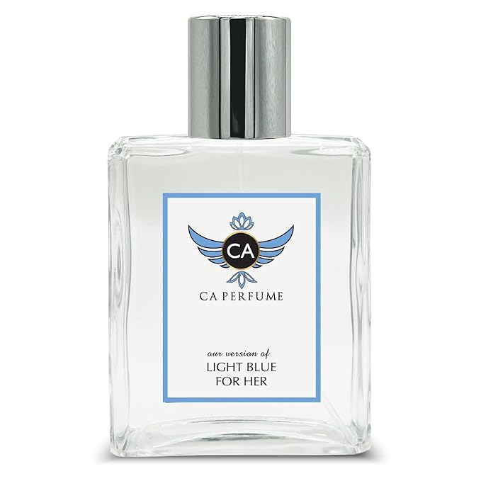 CA Perfume Impression ofLight Blue For Her For Women Replica Fragrance Dupes Eau de Parfum Spray Bottle 3.4 Fl Oz/100ml-X1