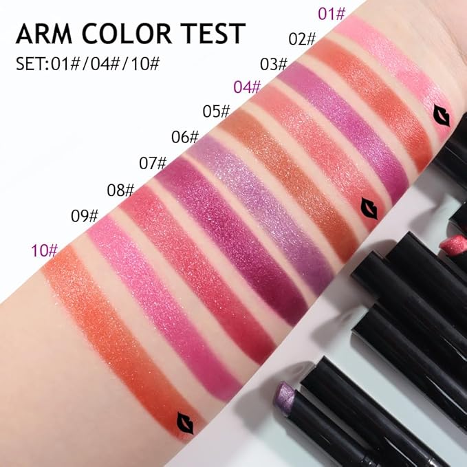 3Pcs Pink Nude Orange Metallic Lipstick for Women,Lightweight Non-Drying Shimmer Frosted Lipstick,Glitter Lip Gloss Stain Long Lasting Waterproof Smudge Proof 24 Hour Full Coverage Lip Makeup,Vegan