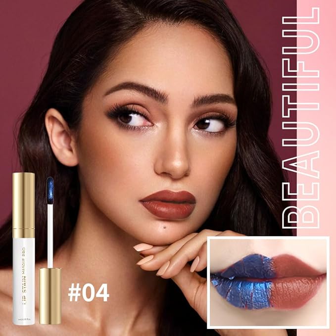 Lip Stain Peel Off – Long Lasting Waterproof Lip Tint, Smudge Proof Transfer Resistant Lip Stains Tattoo,High Pigment Matte Lip Color, Kiss Proof Peel Off Lip Stain Masque,All-Day Stay Lip Makeup 04#