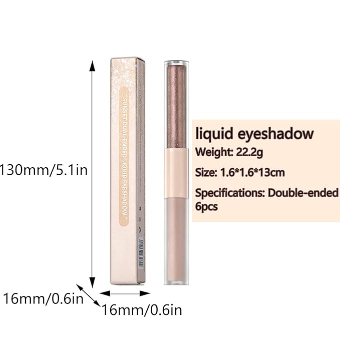 Silver Liquid Eyeshadow Matte Double Ended Glitter For Eyes Metallic Eyeshadow Pencil Primer Base Quick Drying Waterproof Long Lasting Highlight Stick Shadow Pen Eye Makeup (#2)