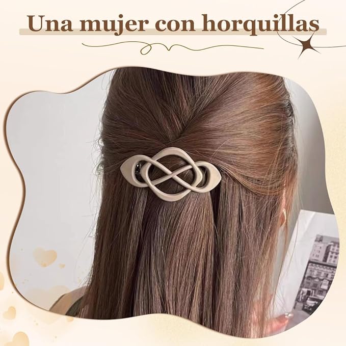 4 Pack Vintage French Barrette Hair Clips, 2025 New Hair Accessories for Women, Strong Hold No Slip Styling (Style D)