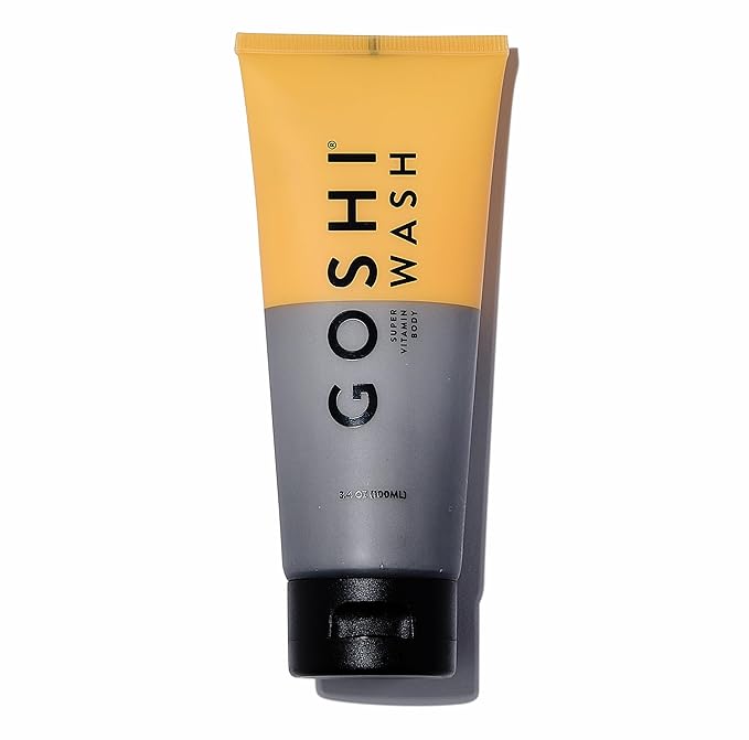 GOSHI Super Vitamin Body Wash 3.4 oz - pH-Balanced Exfoliating Body Wash for Men and Women - For All Skin Types