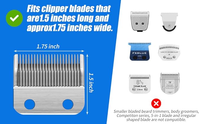 Extra Long Clipper Guards for Wahl 10 12 14 16 18 20 Hair Clipper Guards, 2.5 Inch Clipper Guides Attachments - 1.25" to 2.5", 6 Piece Set, Gray Color