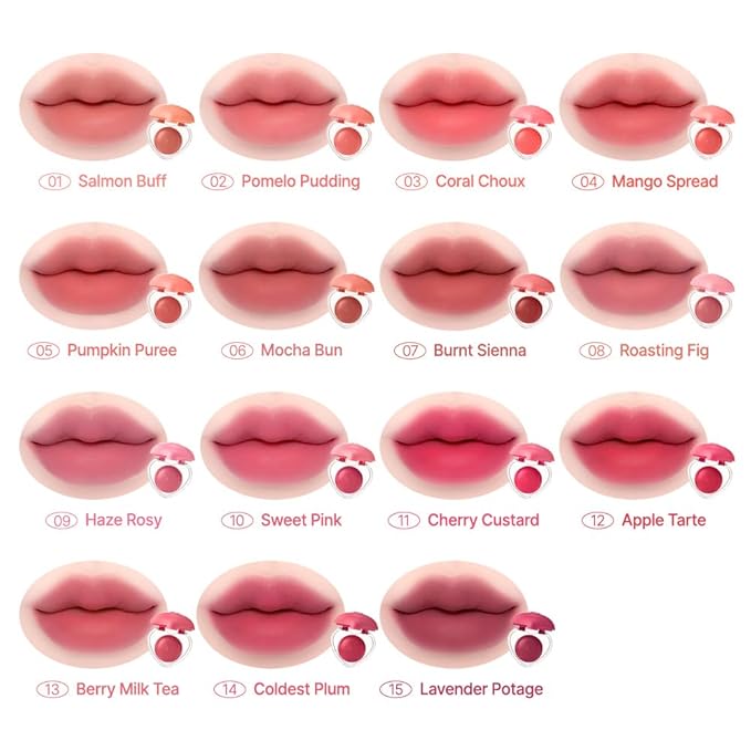 dasique Souffle Color Pot #14 Coldest Plum – Makeup Blush, Buildable Silky-Smooth Texture, Build-In Mini Brush, Multi-Use For Cheek and Lip