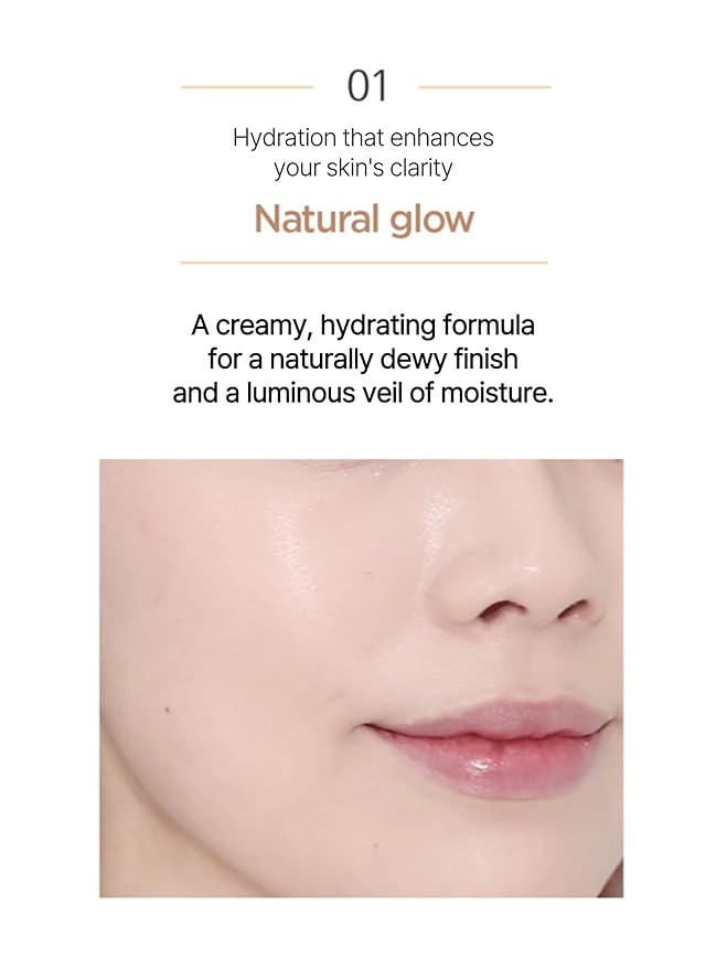 JUNG SAEM MOOL Essential Skin Nuder Cushion 25N Bronze 0.49 Fl Oz, No Refill, Natural Radiant Finish Cushion Foundation with Buildable Coverage, Lightweight Texture, Korean Foundation Makeup