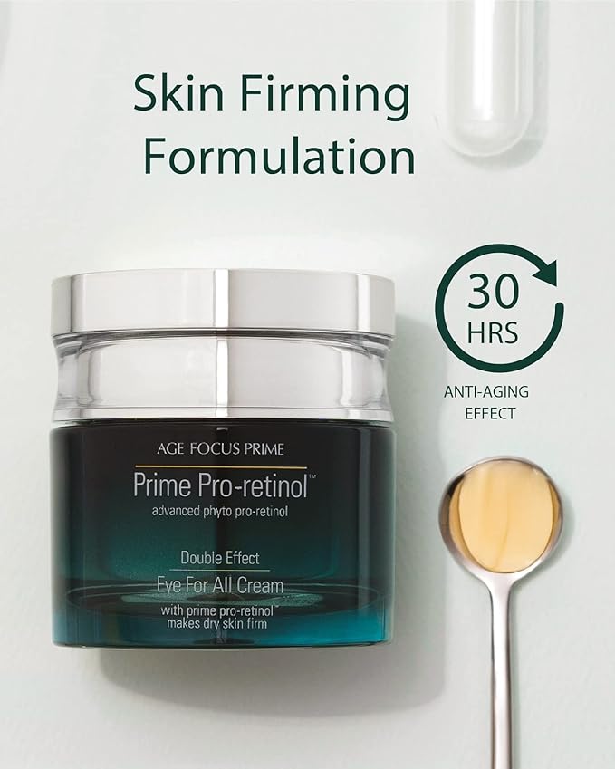 Isa Knox AGE FOCUS Prime Double Effect Eye For All Cream Set (3.4fl oz) - Korean Skincare Set, Lightweight Rich Eye Cream, Toner, Emulsion by LG Beauty. Daytime Retinol.