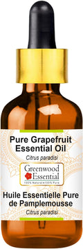 Greenwood Essential Pure Grapefruit Essential Oil (Citrus paradisi) with Glass Dropper Steam Distilled 15ml (0.50 oz)