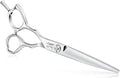 JASON 6 Inch Left Handed Barber Hair Cutting Scissors Professional Salon Shears Razor Edge Hairdressing Scissor Japanese Stainless Steel Reversible Haircut Shear for Men Women Christmas Gift