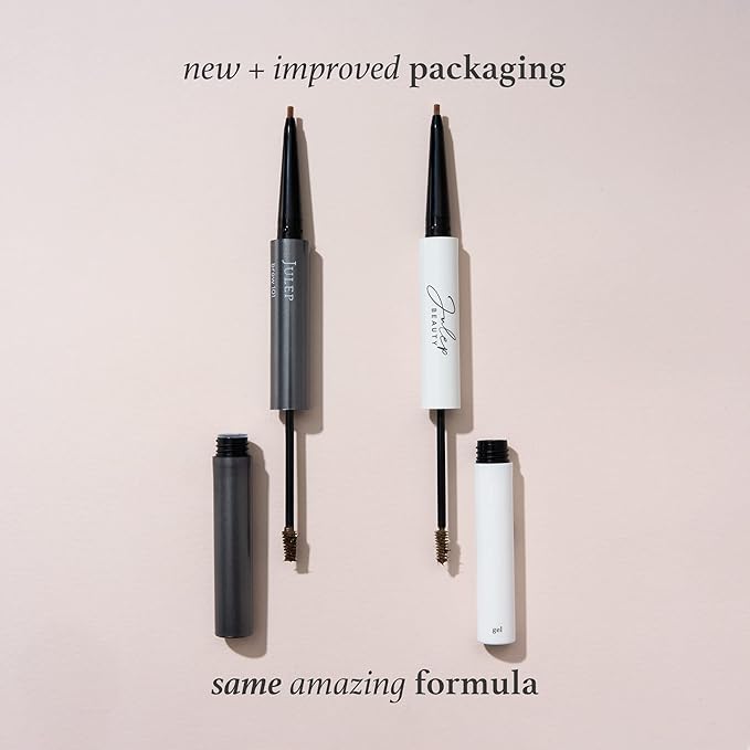 Julep Brow 101 Sculpting Pencil & Tinted Brow Gel Set - Dual-Ended Eyebrow Tool with Brush and Precision Tip - Long-Lasting, Waterproof Formula for Perfectly Defined and Tinted Brows -Dark Brown