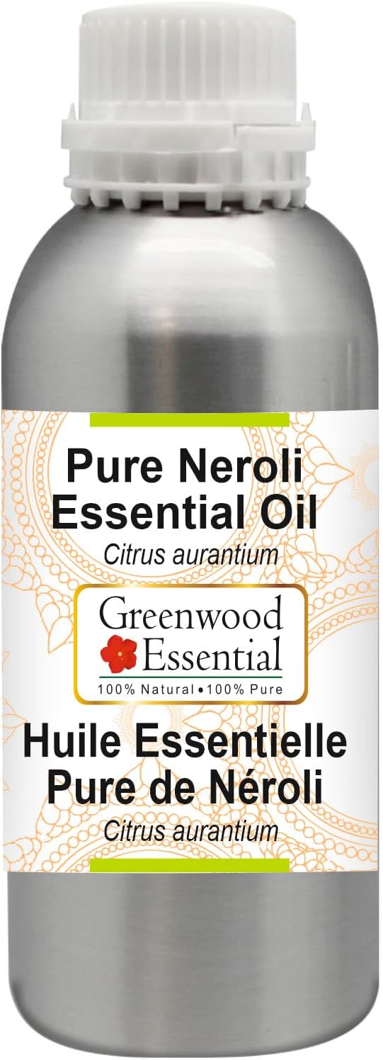 Greenwood Essential Pure Neroli Essential Oil (Citrus aurantium) Steam Distilled 1250ml (42 oz)