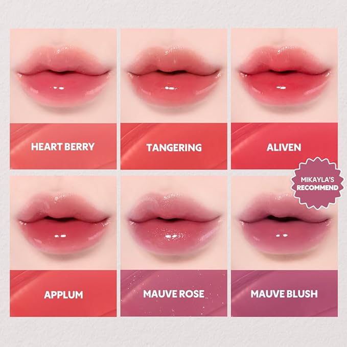 TIRTIR [*Mini Size Waterism Tinted Lip Gloss #26 Bareble, 0.06 Fl Oz – Kiss Ready Lipgloss, 12H Long Lasting Non Sticky Natural Tinted Glow Korean Multiuse Cheek and Lip Tint for Women gift