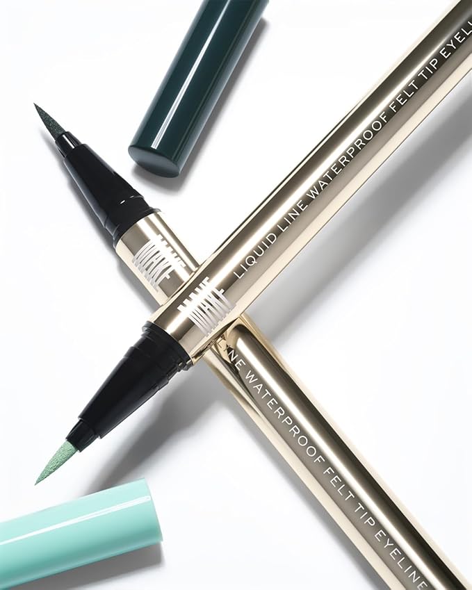 MAKE Beauty Liquid Line Waterproof Liquid Eyeliner Pen. Smudge-Proof Felt Tip for Precise Application of Lines, Wings, and Graphics. Long Lasting Eye Liner - Shade, Sundown