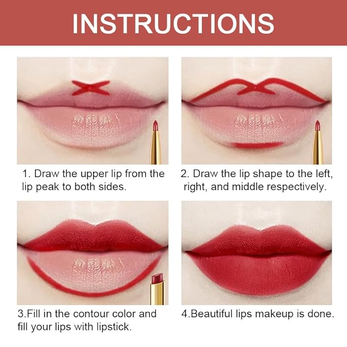 evpct 3Pcs Plum Purple Wine Mauve Red Lip Liner and Lipstick Set for Women Matte Matt 24 Hour Lipstick Pen and with Lip Liner Pencil Set Long Lasting 24 labial labiales mate 24 horas originales