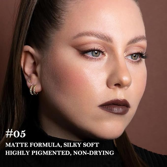 3Pcs Gradient Matte Lipstick Crayon Lip Liner pencil, Flawless Contour Gradual Ombre Effect lip Pencil, for Women Long Lasting Waterproof Smudge Proof Lipstick Pencil 01#+03#+05#
