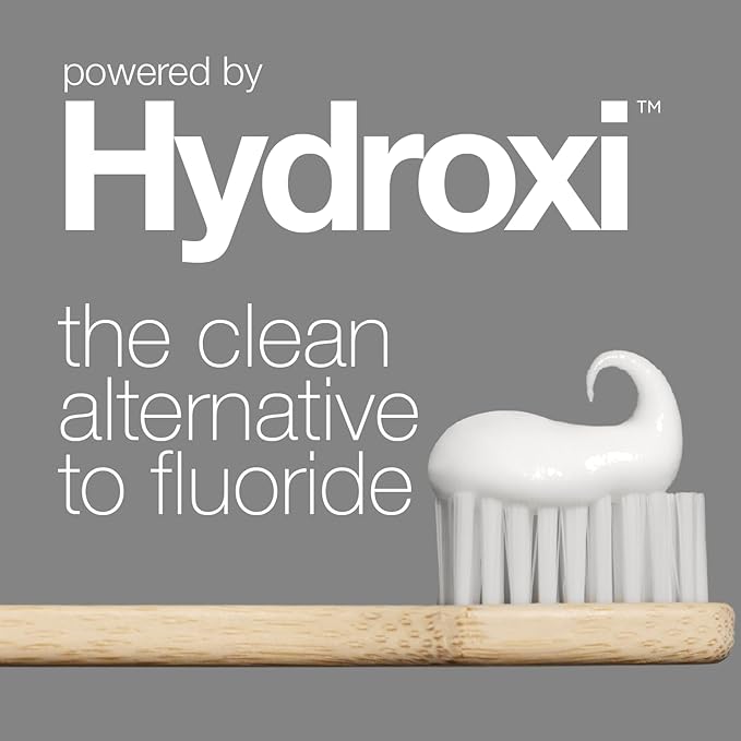 Davids Hydroxi Fluoride Free Nano Hydroxyapatite Toothpaste for Remineralizing Enamel & Sensitive Relief, Whitening, Antiplaque, SLS Free, Natural Peppermint, 4oz, Made in USA (3 Pack)