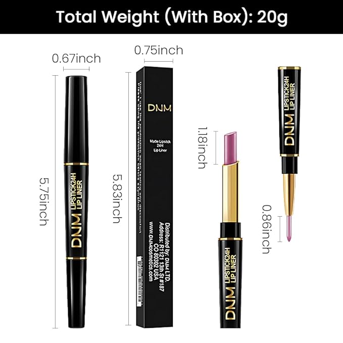 evpct 1Pcs Lip Liner and Lipstick Set Kit for Women, Matte Lips Kit with Lip Liner Lip Stains Long Lasting Waterproof 24 Hour Lipstick and Lip Liners Combo Lipliners Pencil 27#