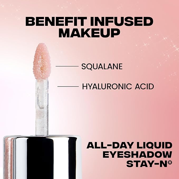 Sacheu Liquid Eyeshadow STAY-N Longwear Eye Makeup — Buildable Highly Pigmented & Blendable Eye Shadow Cream in Matte & Shimmer Finishes, Sun-LIT