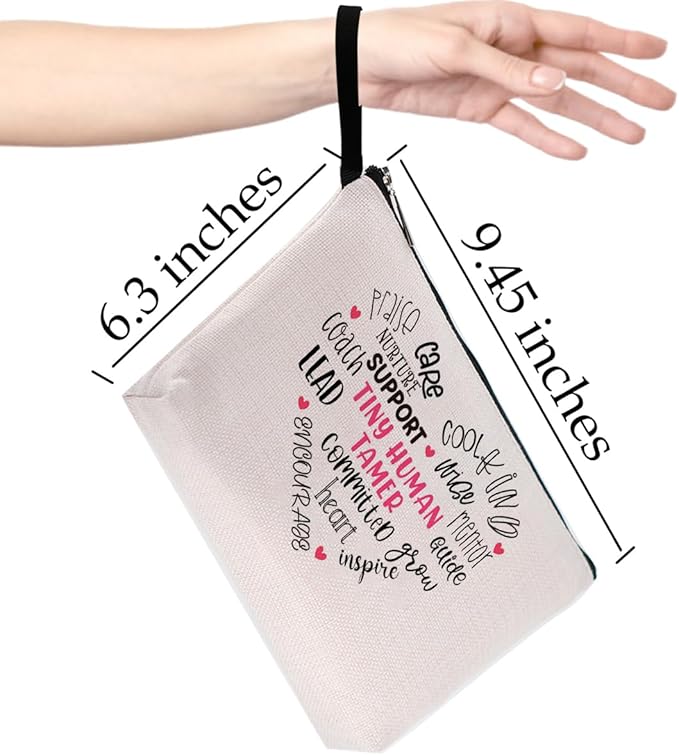 Hanamiya Na Teacher Gifts Makeup Bag Teacher Appreciation Gifts Birthday Gift for Women Female Educator Colleague New Teachers Thank You Cosmetic Bag Graduation Gifts