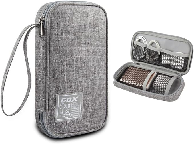 GOX Electronic Cable Organizer Travel Case Tech Pouch