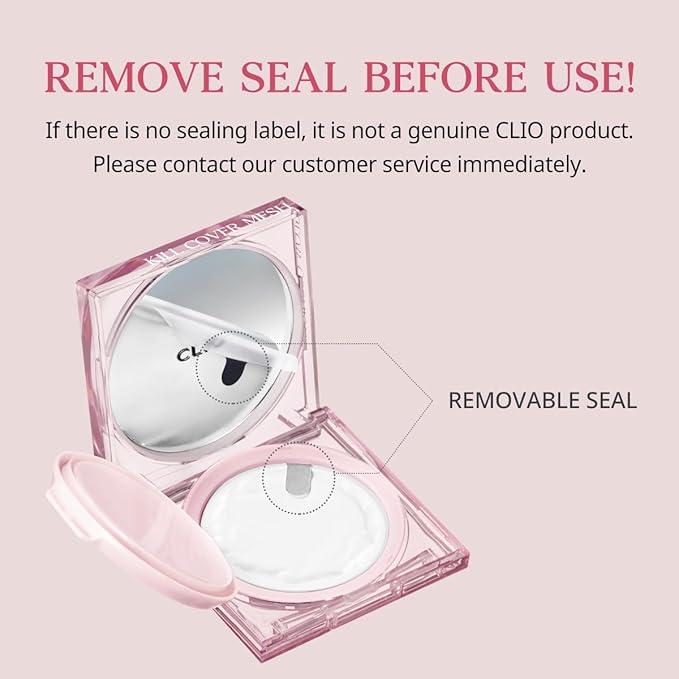 CLIO Kill Cover Mesh Glow Cushion Foundation ([Refill Included] 15g*2, 21N LINEN), Glass Skin, Long-Lasting, Lightweight, Buildable Coverage, Glowy Skin Makeup