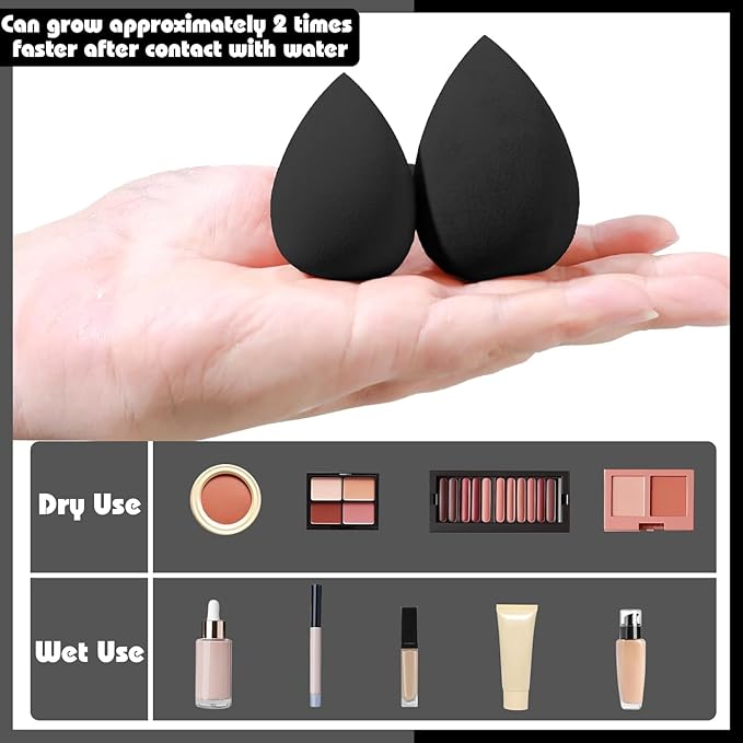 36Pcs Black Makeup Brushes Set Professional Makeup Kit Multi-functional Makeup Tool Set with Facial Makeup Accessories, Foundation Makeup Brush Kit Eye and Face Make up Brushes & Tools