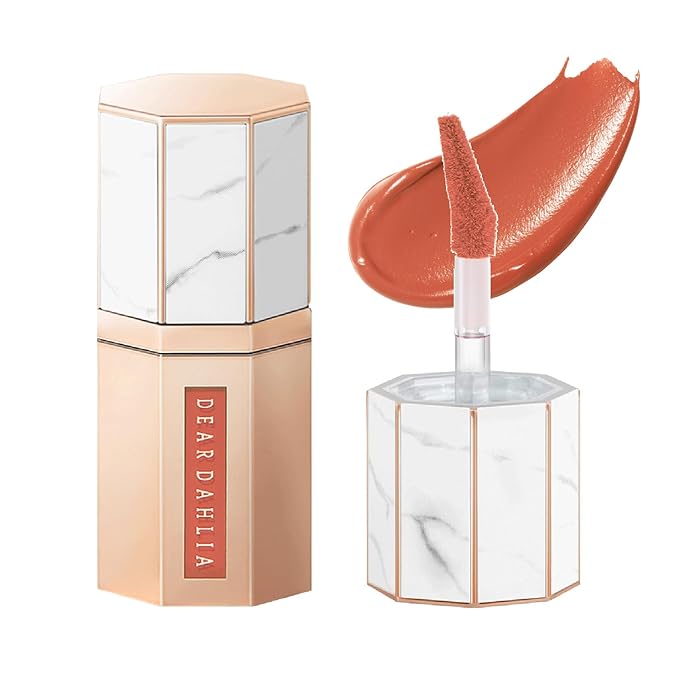 DEARDAHLIA Paradise Dream Velvet Lip Mousse (Marmalade) - Vegan Soft-Matte Lip Tint with Lightweight, Buildable, Long-Lasting Color, Whipped Mousse Texture. Cruelty-Free. 0.21 Fl oz