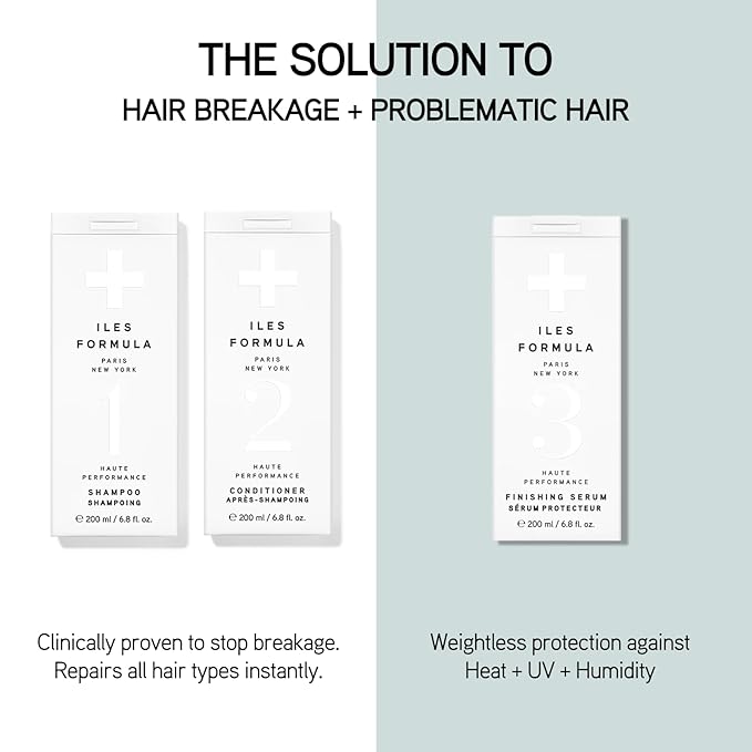 Iles Formula Nurture Pack (5-Piece Set) Shampoo + Conditioner + Hair Mask + Comb in Faux Leather Beauty Bag - Nourishes, Strengthens, Helps Prevent Hair Breakage, Infused with Vitamins & Tucuma Butter