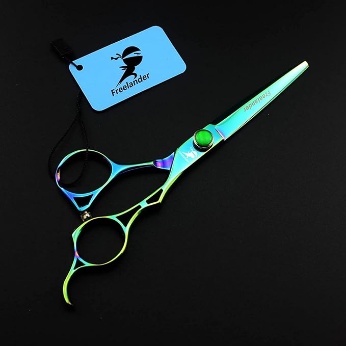 6.0 Inch Professional Japan 440C Hair Cutting Scissors - Salon Hair Blending/Thinning/Texturizing Shear for Barber or Home Use