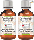 Greenwood Essential Pure Mandarin Essential Oil (Citrus reticulata) Steam Distilled (Pack of Two) 100ml X 2 (6.76 oz)