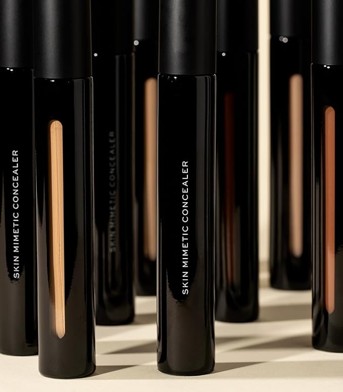 MAKE Beauty Skin Mimetic Concealer Buildable Medium Coverage Hydrating Concealer for Dark Circles Spot Concealing Brightening Crease-Free, Including Mature Skin. Radiant Finish. 17 Tan Deep Cool
