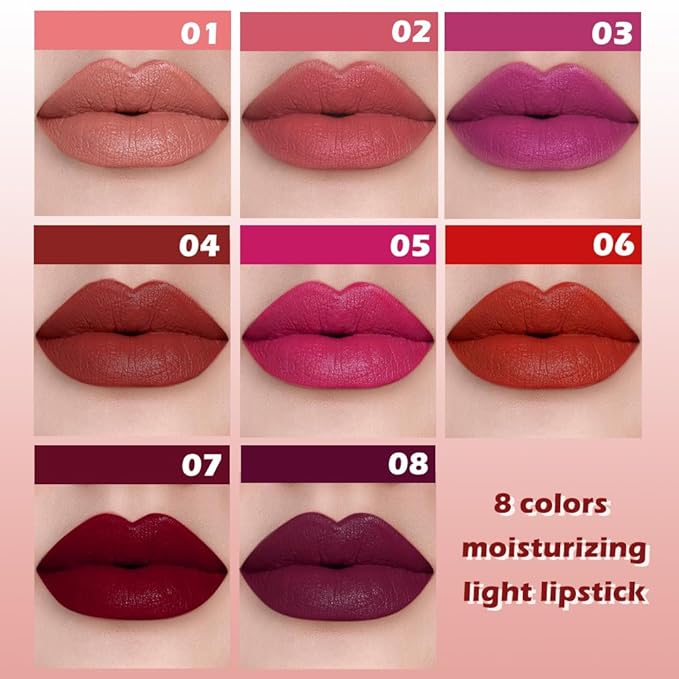 Orange Red Matte Lipstick for Women, Long Lasting Waterproof Transfer-Proof Vegan, 24 Hours Moisturizing Glossy Shine Lip Gloss, Lipstick Palette Beauty Products Makeup All-Day Formula A06#