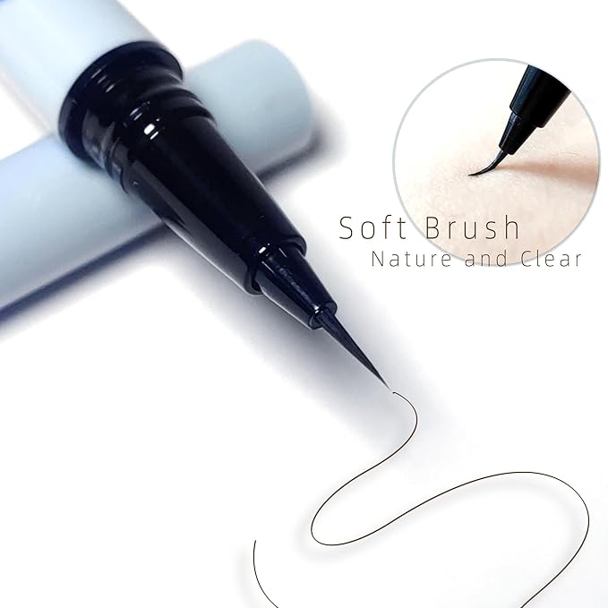 Ultra-fine Eyebrow Pen - Waterproof Lift & Snatch Liquid Eyebrow Pen, 5 Colors, Dark Brown, Long Lasting Smooth Soft Eye Brow Tint