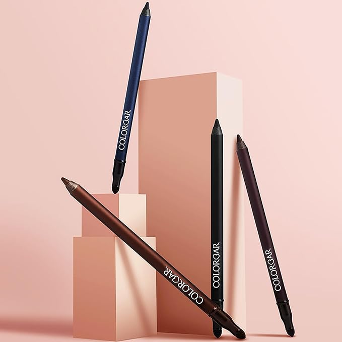 Colorbar Just Smoky Eye Pencil - Eyeliner Pencil with Built-in Smudger - Waterproof Formula - Matte Finish - 008 Just Marsala - 0.04 oz