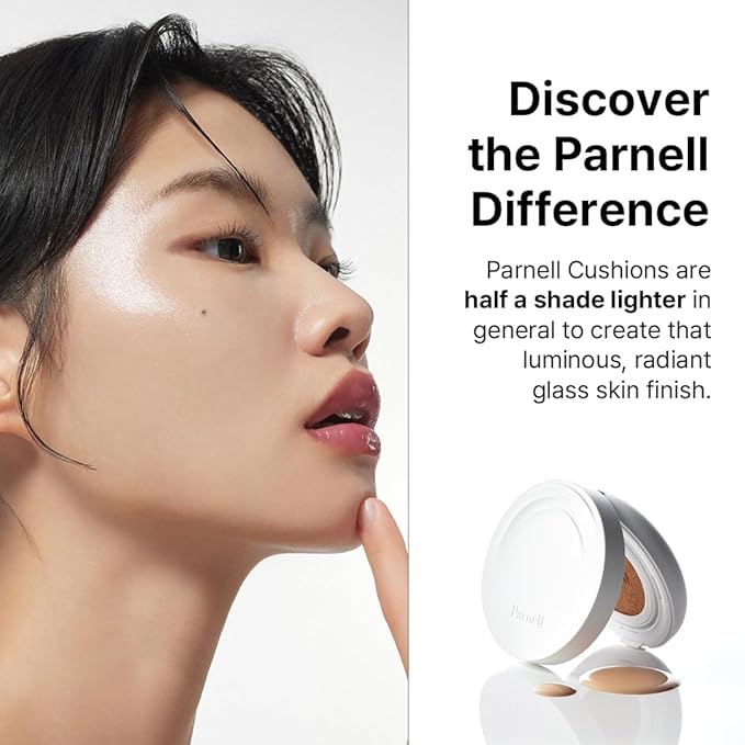 Parnell Cicamanu Serum Cushion 51W Plum Truffle0.52 fl oz | Hydrating Serum Foundation for Soothing, Pore Blurring & Radiant Glass Skin | Lightweight Korean Cushion for Sensitive Skin | K-Beauty