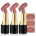 Kaely 3Pcs Gradient Matte Lipstick Lip Liner Pencil Set for Women, 2in1 Flawless Contour Gradual Ombre Effect Lip Pencil Makeup Waterproof, labiales mate 24 horas originales, 16+17+18