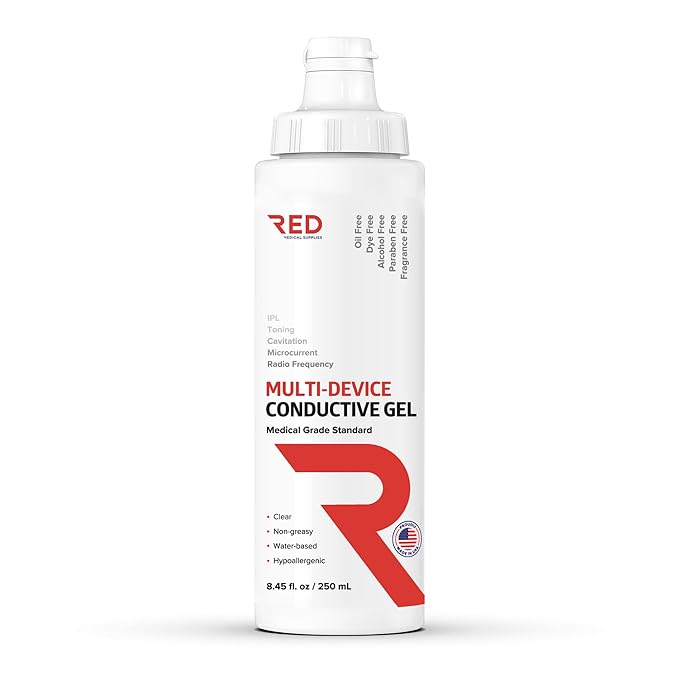 Professional-Grade Ultrasound Gel | Multi-Device Compatible Conductive Gel for Beauty & Skincare Devices | Hydrating, Hypoallergenic, Water-Based, Non-Greasy, Unscented | 8.45 fl oz