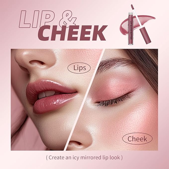Brown Nourishing Lip plumper Gloss, Purple Moisturizing High Shine Lip Glow Oil, Long Wear Hydration Mini Liquid Lipstick Makeup, Fresh Lightweight Glossy Plumping Lip Gloss for Women (12#)