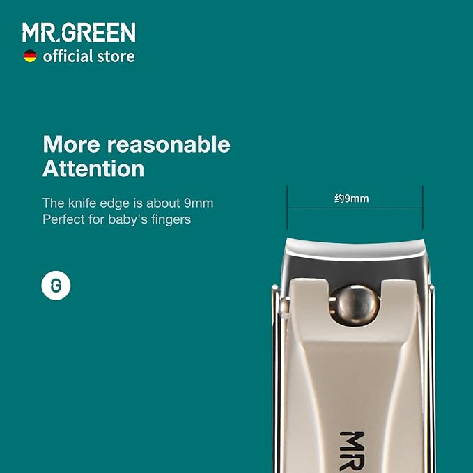 MR.GREEN Baby Safety Nail Clippers Nail Care Clippers Fingernail Cutter Newborn Baby Convenient Nail File Manicure Tools (Baby Nail Clipper+Nano Glass File)