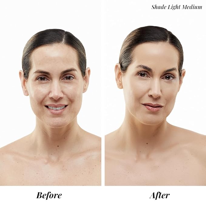 MagicMinerals AirBrush Foundation Set by Jerome Alexander – 3pc Set Includes Primer, Foundation and Kabuki Brush - Spray Makeup with Anti-aging Ingredients for Smooth Radiant Skin (Medium Dark)