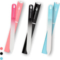 Crystal Glass Nail File with Case Pack 6, Professional Nail Files, Czech Glass Nail File Double Sided Glass Fingernail Files for Natural & Acrylic Nail Care, Nail Tool Home & Saloon Travel Friendly